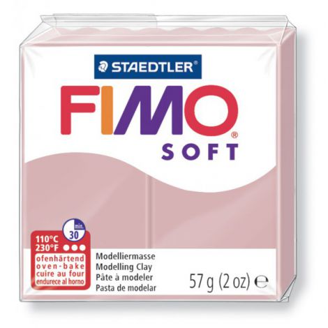 Kostka FIMO soft 57g, pąsowy, masa termoutwardzalna